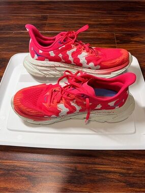 Hoka One One Men’s Running Shoes - Hot Pink & White